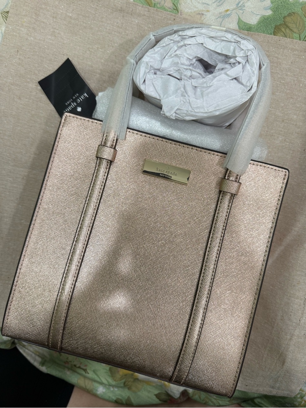 kate spade Metallic Rose Gold Tote